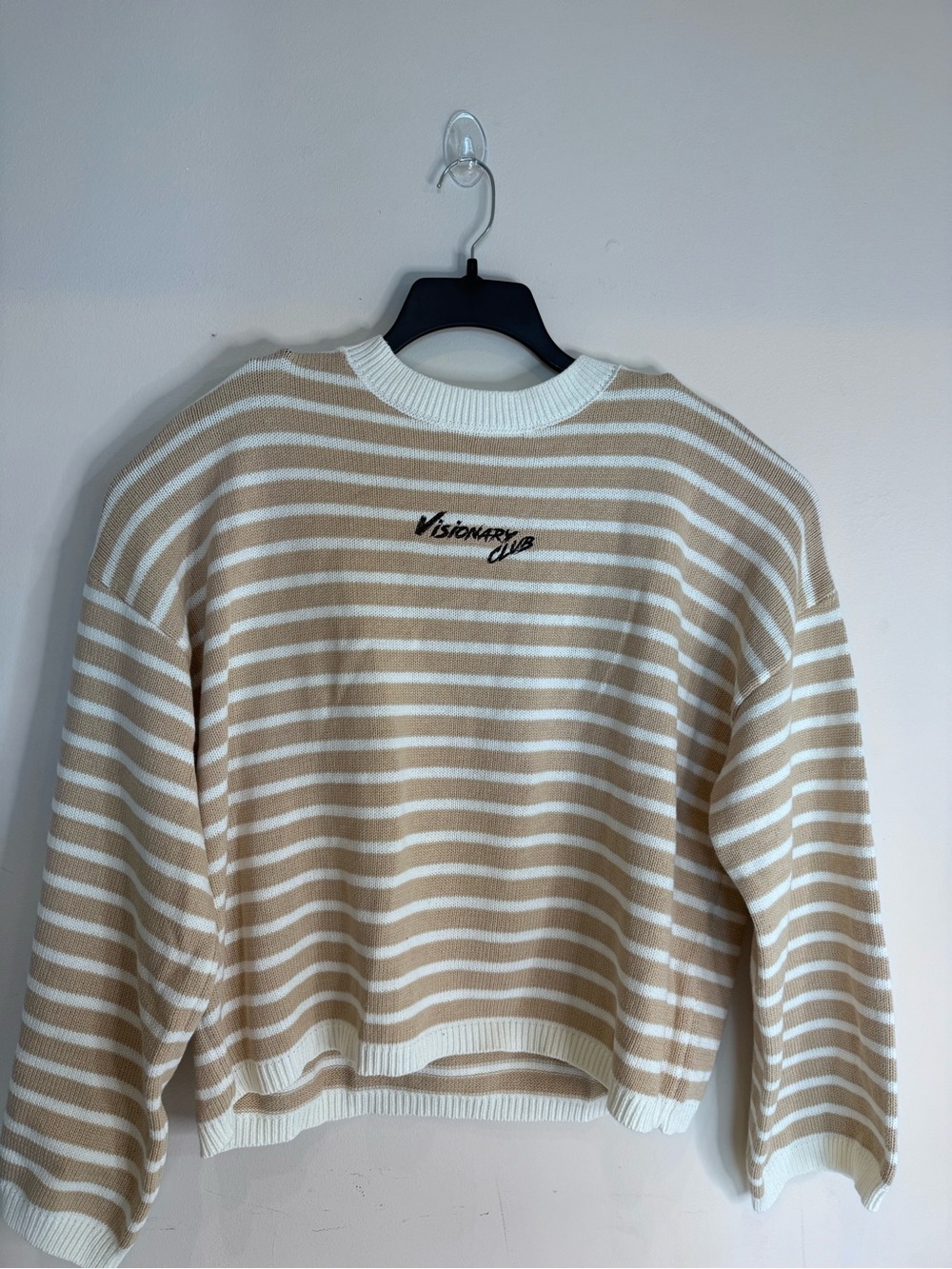 Visionary Club Oversized Knit Crewneck Size M Streetwear Sweater - Picture 5 of 10